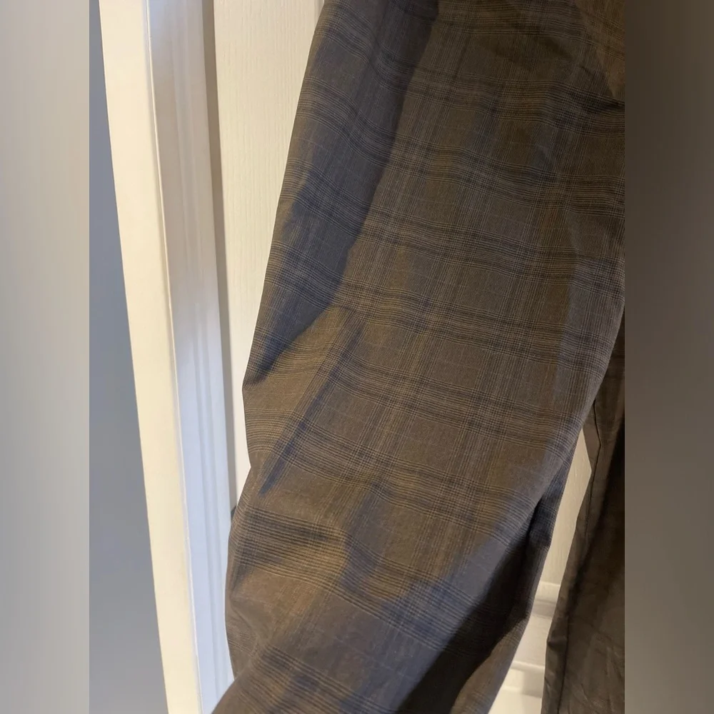 Zara Wide Leg Plaid Pants in Dark Brown - Picture 2 of 5